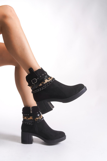 Riccon Γυναικεία Μποτάκια Niralynth 0012560 Μαύρο Suede
