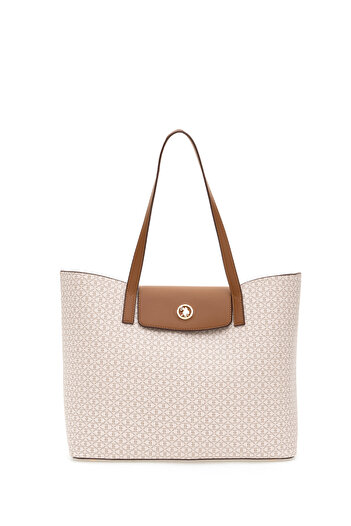 U.S. Polo Assn. Women's Beige Makeup Bag Handbag 50293697-Vr011