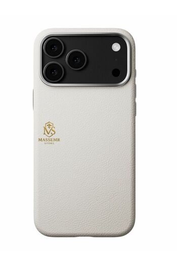 Massemr Premium Leather Case for iPhone 17 Pro Max Magsafe Compatible Stylish Cover Shock Absorbing Phone Protection