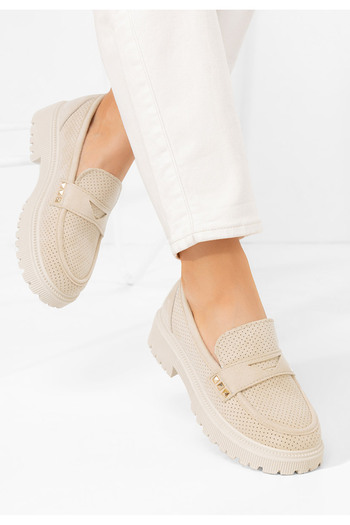 B T Shoes Béžové mokasíny dámske Glenda V3