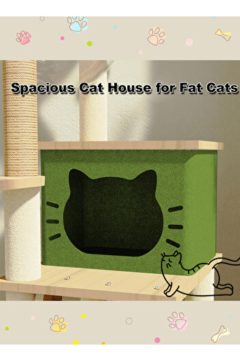 KidLe Cat Tree Cat Climbing Frame with Space Capsule Cat Scratching Post Cat Toys