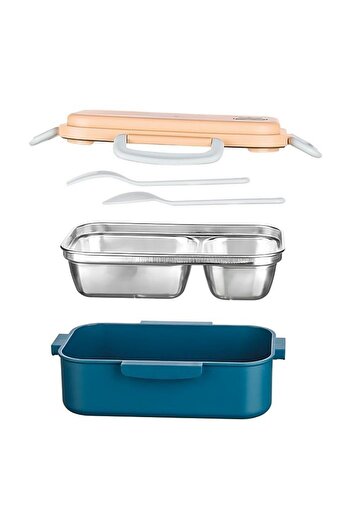 CT STONES Ct-Stones ®   2-Compartment 150-300 ml Stainless Steel Food Container Lunch Box Food Storage Container