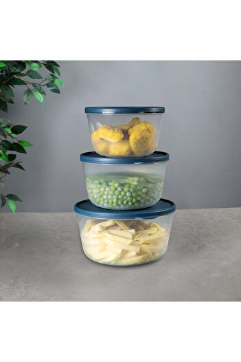 GenelTedarik Storage Container Round.3.4,5.6,5Lt Set of 3