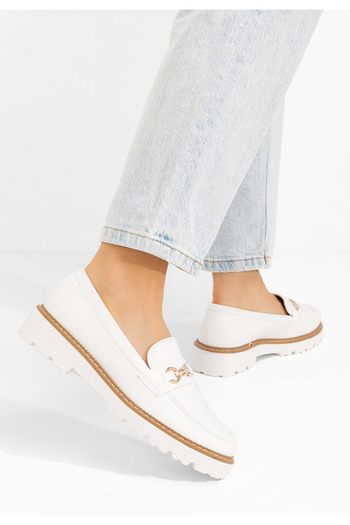 B T Shoes Women's Aelle V2 white loafers