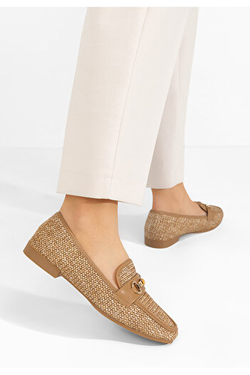 B T Shoes Khaki dámské mokasíny Krystina