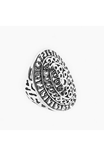 Kelan Women's Fashion Ring Vintage Antique Model Flower Circles 17mm