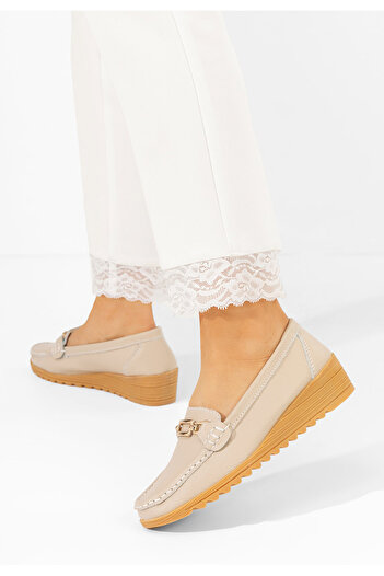 B T Shoes Μοκασίνια γυναικεια δερματινα Fahima Νουντ