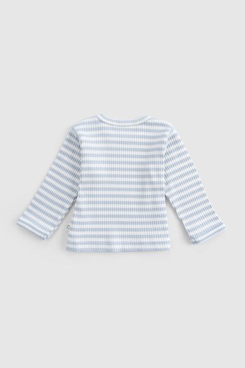 Little Gusto Organik Pamuklu Kaşkorse Modal Mavi Bebek Takımı