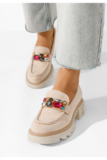 B T Shoes Khaki mokasíny dámské Karisa V3