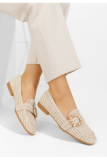 B T Shoes Béžové dámské mokasíny Megan