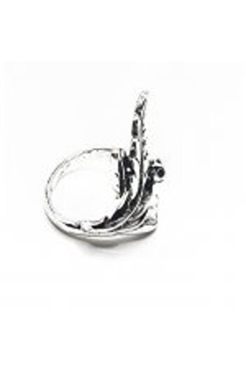 Kelan Women's Fashion Ring Vintage Antique Three Leaves Model 19 mm