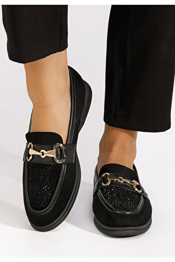 B T Shoes Γυναικεία λόαφερ Adesa μαύρα