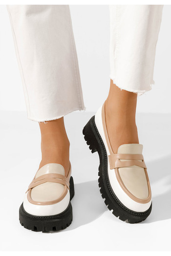 B T Shoes Loafers γυναικεια Jiana λευκά