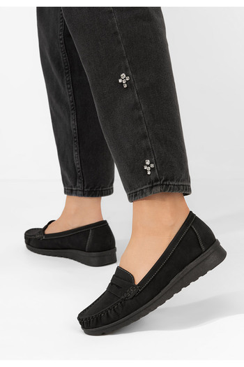 B T Shoes Μοκασίνια γυναικεια Herlinda μαύρα