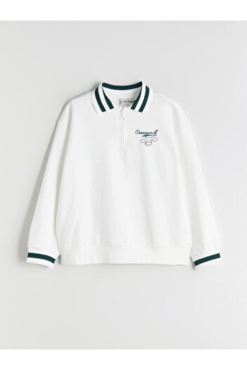 LC Waikiki İzr New Season Polo Neck Cinnamoroll Printed Girls' Sweatshirt