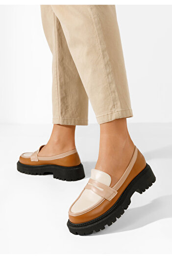B T Shoes Loafers γυναικεια Jiana ταμπά