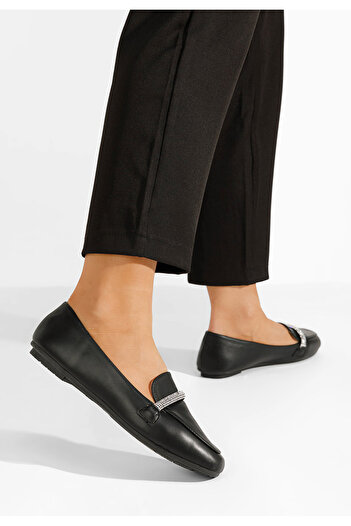 B T Shoes Μοκασίνια γυναικεια Carre μαύρα