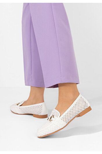 B T Shoes Μοκασίνια γυναικεια Agripina λευκά