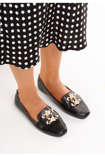 B T Shoes Loafers γυναικεια Giulinello μαύρα