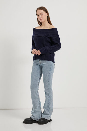 Arma Life Armalife 1179 Madonna Collar Draped Women's Knitwear Sweater