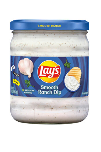 Lay's Smooth Ranch Dip, No Artificial Flavors, 15 OZ (425g) - Export x 6