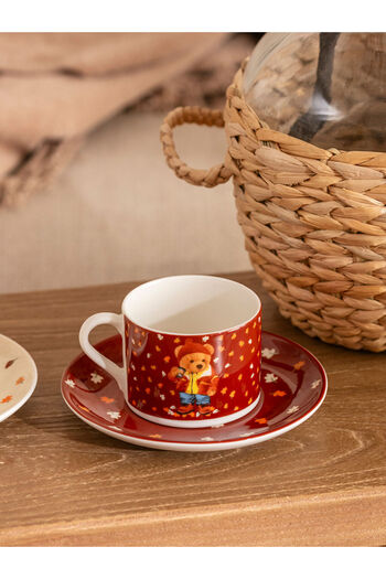 LC Waikiki Leave Your Style with Us |   Bear Teddy Printed 2-Person Coffee Cup Set 90 ml
