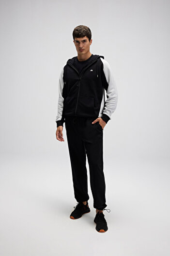 Ellesse Men's Zippered Hooded Sweatshirt Em560-Bk