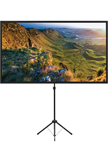 OEM Excelimage 80 inch tripod projection screen, 16:9, 4K HD, lightweight and compact, 2 minute assembly