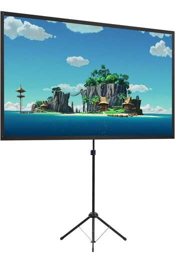 OEM Excelimage 100 inch tripod projection screen, 16:9, 4K HD, lightweight and compact 2 minute assembly