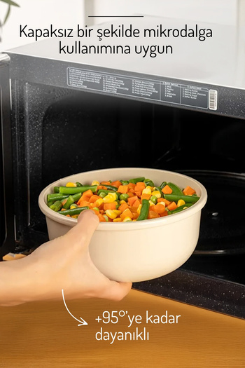 Nandy Home Set of 3 Microwave and Freezer Compatible Storage Containers with Soft Lids - 1500-2500-4000ml.