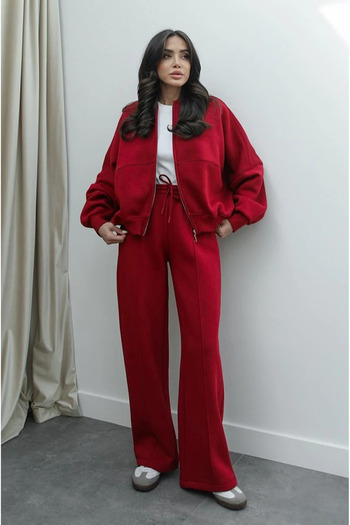 My Blog Red Tracksuit Set - 8001