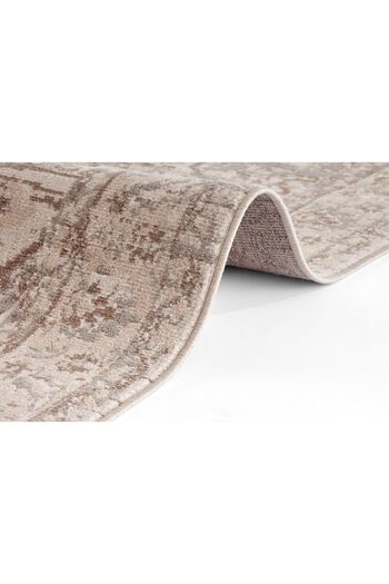 LUNA HOME Sand short pile carpet, oriental vintage pattern, cream 160x235 cm