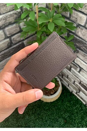 GUARD Brown Genuine Leather Mini Size Credit Card Holder - Grd250902Wt599