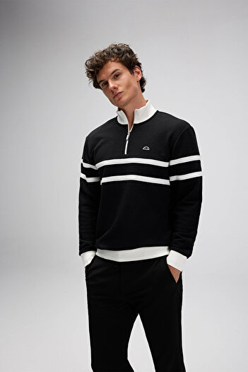 Ellesse Men's Half Zipper Sweat Em619-Bk