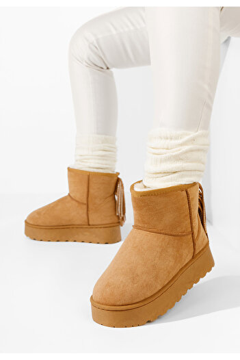 B T Shoes Camelové dámské válenky Theresia