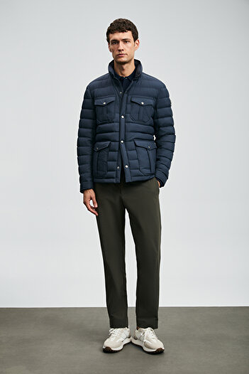 Lufian Daniel Goose down Men's Coat Navy Blue