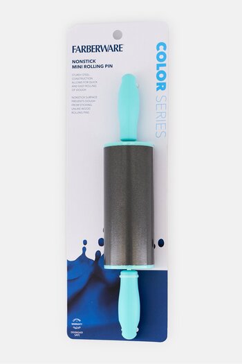Farberware Monstick Mini Rolling Pin, Turquoise