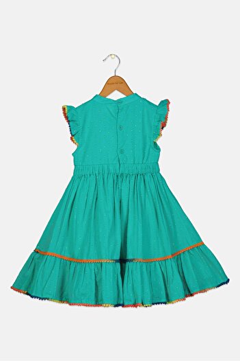 Miss Toddlers Girl Allover Print Dress, Multicolor