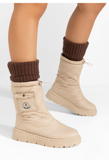 B T Shoes Γυναικείες Μπότες Χιονιού Kisena χακι
