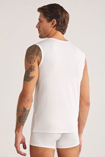 Kom Nick Men's Crew Neck Zero Sleeve Tank Top Set of 2