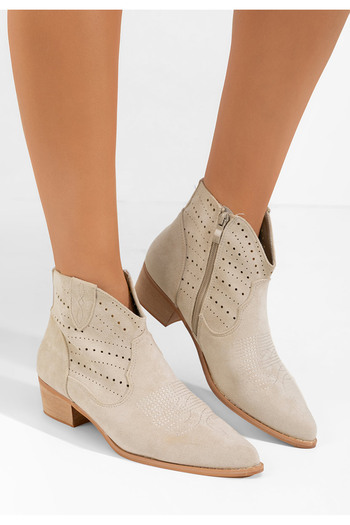 B T Shoes Carinna beige women's boots