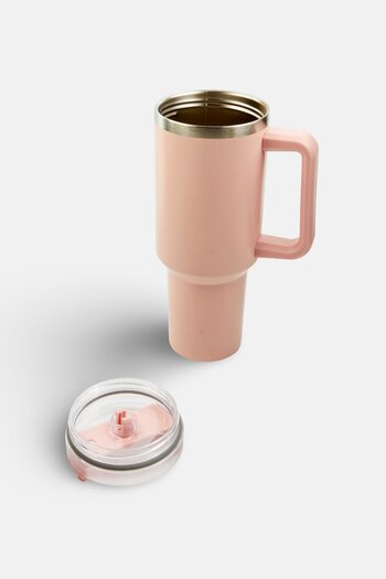 Orly Insulated Stainless Steel Tumbler With Straw 1200ml, Pink