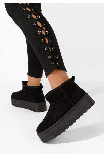 B T Shoes Černé dámské válenky Savieda V2