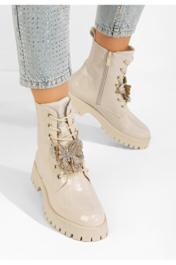 B T Shoes Αρβυλάκια γυναικεία Claudine μπεζ