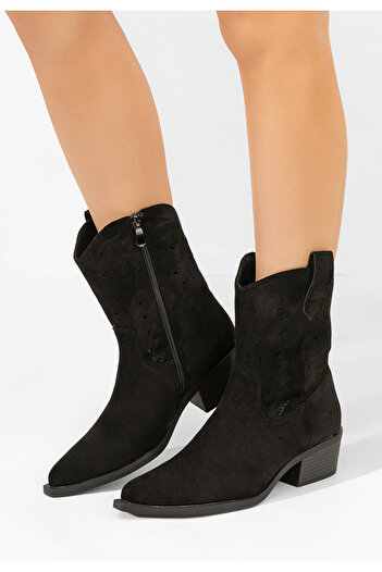 B T Shoes Černé kotníkové boty cowboy Sharonna