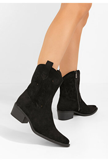 B T Shoes Černé kotníkové boty cowboy Sharonna