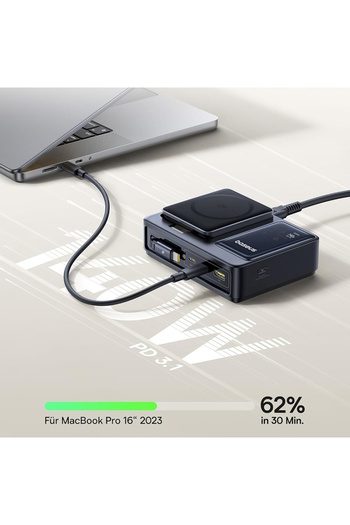Baseus 5in1 Wireless Charging Station, 140W - Nomos (P10170902123-00) - Black