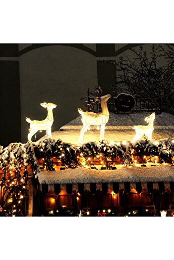 SDX Market Christmas Installation 4.5 m x 0.7 m, Fringed Curtain, Warm White, 144 LEDs, SDX, 6004WW
