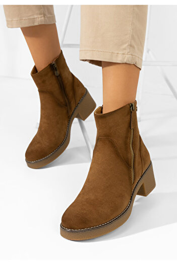 B T Shoes Γυναικεία Μποτάκια Bryanna καφε