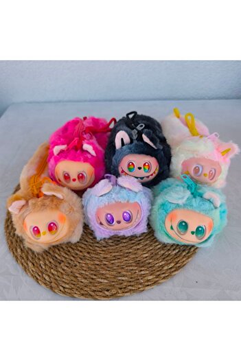 senacacollection Labubu Plush Drawstring Pencil Case Imported Plush Pen Holder 1Pc